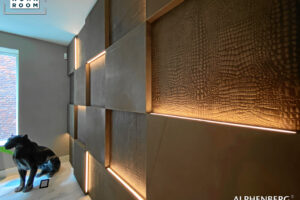 wandverkleidung_leder_boxer_stone_kaiman_alphenberg_lederfliesen_leathertiles_wohn-room